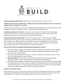 Capital Campaign Committee Report