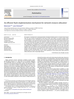 An efficient Nash-implementation mechanism for divisible resource
