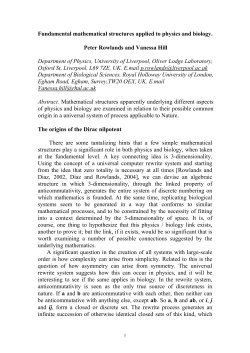 Fundamental mathematical structures applied to physics and biology