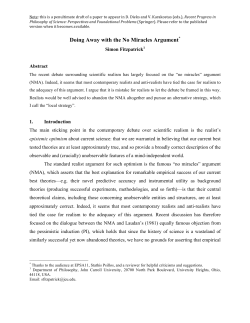 Doing Away with the No Miracles Argument