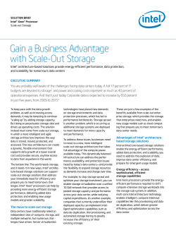 Gain a Business Advantage with Scale-Out Storage Solution