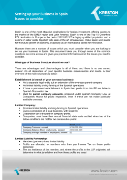 Setting up your Business in Spain Issues to consider