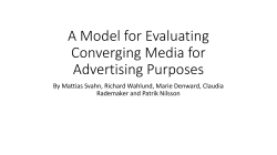 A model for evaluating Converging Media for Advertising Purposes