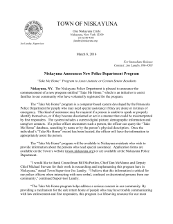 Take Me Home Program - Town of Niskayuna NY