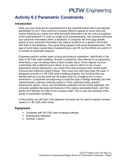 Activity 8.2 Parametric Constraints