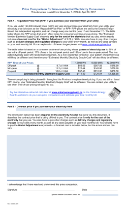 Price Comparison for Non-residential Electricity Consumers