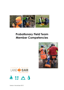 Probationary Field Team Member Competencies
