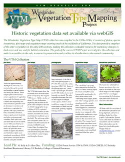 Historic vegetation data set available via webGIS