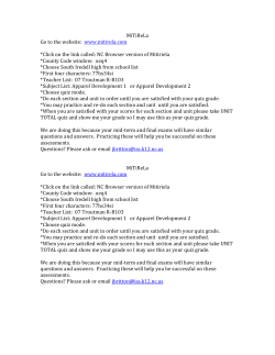 MiTiReLa Expectations - Iredell