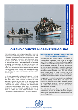 IOM and Counter Migrant Smuggling, 2015