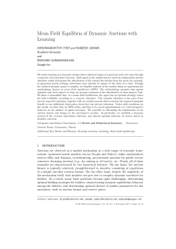 Mean Field Equilibria of Dynamic Auctions with