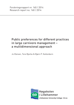 Public preferences for different practices in large