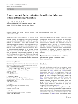 introducing `Robofish` - Iain Couzin