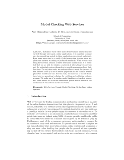 Model Checking Web Services - University of Utah School of