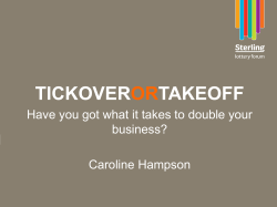 Tickover or Takeoff - Sterling Lotteries