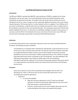 Load Model (LM) Selection Procedure for RRS Introduction