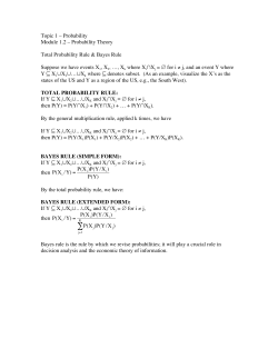 Topic 1 &ndash; Probability Module 1.2 &ndash; Probability Theory Total