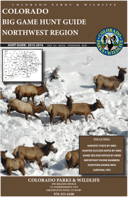 2015-16 Northwest Region Big Game Hunt Guide