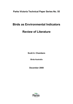 Birds as Environmental Indicators Review of Literature