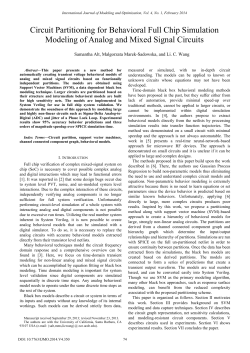 Circuit Partitioning for Behavioral Full Chip Simulation Modeling of