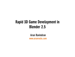 Blender Game Engine for Rapid Game Development