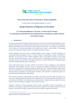 Doing Protection of Migrants on the Move