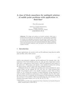 A class of block smoothers for multigrid solution of saddle point