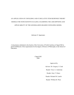 an application of unfolding and cumulative item response theory