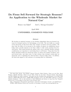 Do Firms Sell Forward for Strategic Reasons? An Application to the