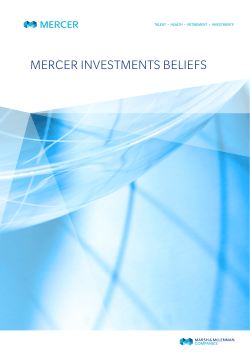 MERCER INVESTMENTS BELIEFS