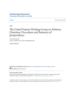 The United Nations Working Group on Arbitrary Detention
