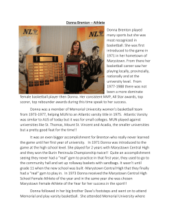 Donna Brenton &ndash; Athlete Donna Brenton played many sports but