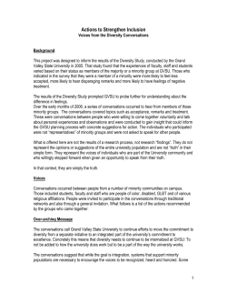 Actions to Strengthen Inclusion