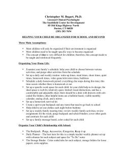 Organizational strategies handout