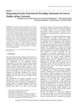 Integrating Overlay Protocols for Providing Autonomic Services in
