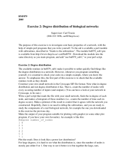 Exercise 2: Degree distribution of biological networks