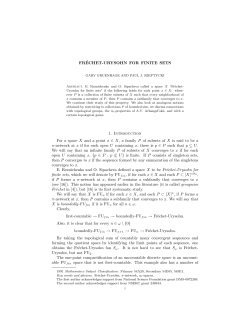 FR&Eacute;CHET-URYSOHN FOR FINITE SETS 1. Introduction For a space