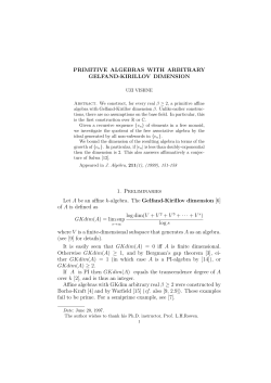 PRIMITIVE ALGEBRAS WITH ARBITRARY GELFAND