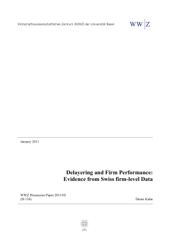 Delayering and Firm Performance: Evidence from Swiss firm