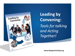 Leading by Convening: A Blueprint for Authentic Engagement