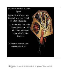 Its comic book club time again. Answer these questions to join the