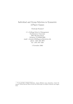 Individual and Group Selection in Symmetric 2