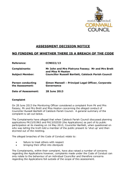decision notice - Cornwall Council