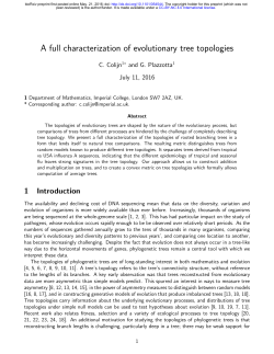 A full characterization of evolutionary tree topologies