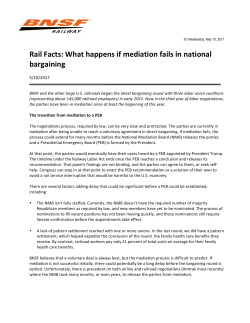 Rail Facts: What happens if mediation fails in national bargaining