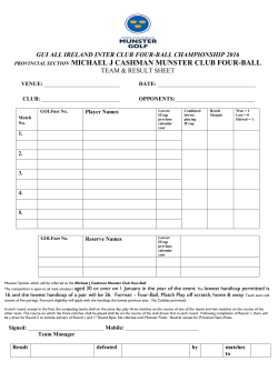 provincial section michael j cashman munster club four-ball