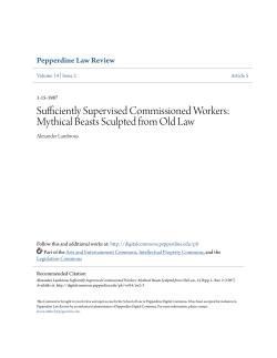 Sufficiently Supervised Commissioned Workers