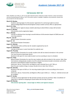 Academic Calendar 2017-18