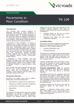 Technical Note TN 109 - Pavements in Poor Condition