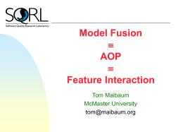 Model Fusion AOP Feature Interaction